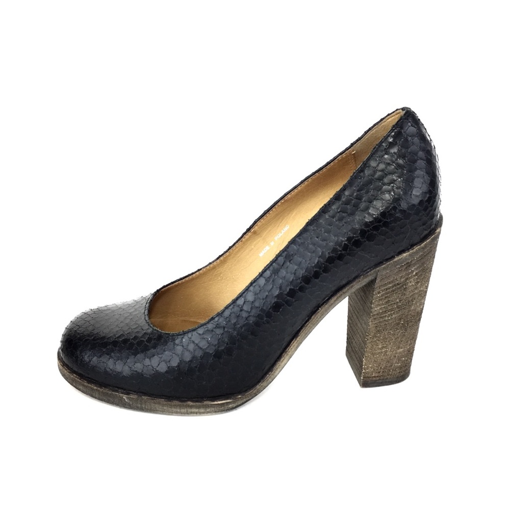 MM6 Maison Margiela Black Snakeskin Pumps - Picture 9 of 12